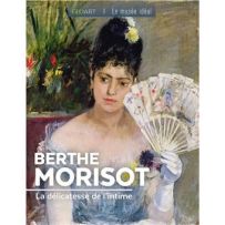 Couverture du livre Berthe Morisot avec portrait impressionniste d’une femme tenant un éventail, palette douce et touche picturale délicate caractéristique de l’artiste. Achat sur Divertistore.com.