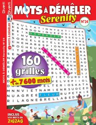 Mots à démêler Serenity 24 - Plus de 7600 mots à découvrir - Magazine de Diverti Éditions