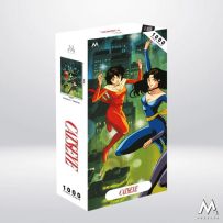 Puzzle Cat’s Eye 1000 pièces avec poster inclus, illustration officielle des trois sœurs voleuses sur fond urbain nocturne