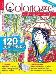 Coloriage ambiance zen n°3 - Cahier spéciale mystérieuse Asie
