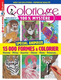 Coloriage 100% Mystère  hors-série 01 - 56 stars à colorier - Pop Art - Magazine de Diverti Editions