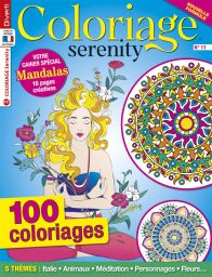 Coloriage Serenity 11 - en bonus votre cahier spécial Mandalas - Diverti Editions