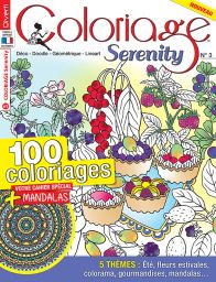 Coloriage Serenity 3 - Thèmes été, fleurs estivales, colorama, gourmandises, mandalas