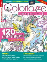 Coloriage ambiance Zen n°1 - Cahier spécial Animaux fantastiques