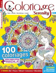 Coloriage Serenity 07 - 100 coloriages + votre cahier spécial Mandalas - Eté, Fleurs, Minuit, Colorama, Mandalas...