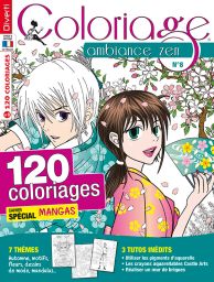 Coloriage Ambiance Zen 08 - Cahier spécial Mangas - Diverti Editions