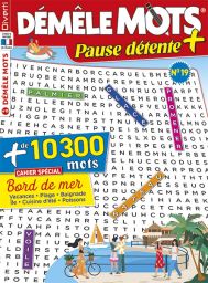 Vacances, baignade, plage, île, cuisine d'été au menu de ce nouveau Démêle Mots Pause Détente 19 - Cahier spécial Bord de mer - Achat magazine sur Divertistore