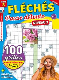 Le magazine Fléchés Pause Détente n°4 avec 100 Grilles de Niveau 3 avec index et solutions et un cahier spécial de 16 pages en couleurs - achat magazine Diverti Editions