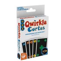 Boîte du jeu de cartes Qwirkle Cartes Iello avec visuel des cartes colorées et mention du contenu 108 cartes, jeu de logique et combinaisons.