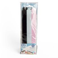 Lot de 6 bracelets d’amitié Diamond Dotz freestyle en emballage avec supports vierges rose, bleu et noir à personnaliser.
