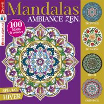 Exprimez votre talent pour colorier tous les mandalas de ce nouveau numéro de Mandalas Ambiance Zen de Diverti Editions
