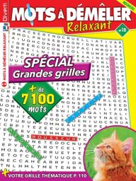 Mots à démêler Relaxant 18 - Spécial grandes grilles - Plus de 7100 mots à retrouver - Achat magazine sur Divertistore