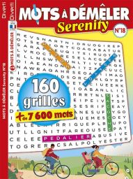 Le magazine de Mots à Démêler Serenity n°18 vous offre ses 160 grilles et plus de 7600 mots à dénicher 
