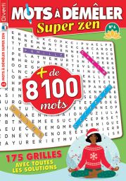 la revue Mots à Démêler Super Zen n°6 avec plus de 8000 mots mêlés achat livre Diverti store