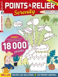 Points à Relier Serenity 3 - Thèmes plantes, incas, Alsace, zodiaque, animaux... Diverti Editions