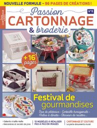 Le magazine Passion Cartonnage et Broderie n°8 Nouvelle formule achat livre Diverti Editions