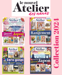 Pochette 2024 Nouvel Atelier des Nanas : 4 numéros DIY avec idées couture, déco, récup’, créations saisonnières et projets festifs faits main. Achat sur Divertistore