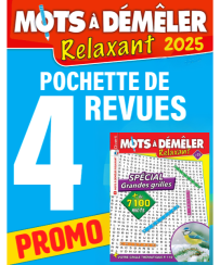 Pochette 2024 Mots à Démêler Relaxant : 4 numéros de mots mêlés relaxants pour se détendre, enrichir vocabulaire et stimuler l’esprit. - Achat magazine sur Divertistore.com
