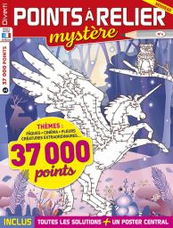 La revue Points à Relier Mystère n°4 - Thèmes cinéma, fleurs, pâques, créatures Diverti editions