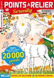 20 000 points à relier pour le nouveau numéro de Points à Relier Serenity 10 - Thèmes Forêt, Jordanie, Sports, Mantras… Diverti Editions