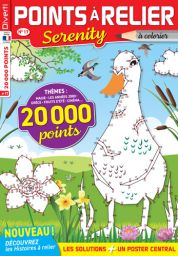Découvrez les histoires à relier sur différents thèmes : Magie, Les années 2000, Grèce, fruits d'été, cinéma... le poster central et les nouveaux thèmes  de Points à relier Serenity n°17 - magazine en vente sur Divertistore.com