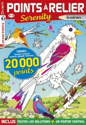Découvrez ce nouveau Points à Relier Serenity 18 - Thèmes : Voyages, musique, rapaces, burger, Portugal - Achat magazine sur Divertistore.com