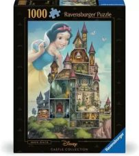 Boîte du puzzle 1000 pièces Ravensburger Disney Blanche-Neige avec illustration du château détaillé et personnage de Blanche-Neige en arrière-plan féerique. Achat sur Divertistore.com.