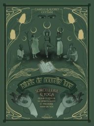 Couverture du livre "Rituels de nouvelle lune : Sorcellerie et Yoga pour se reconnecter à sa puissance intérieure" de Letizia Azi (Éditions Jouvence). Le design est nocturne et poétique, montrant une lune noire entourée d'un halo doré, des étoiles et des 