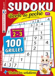 Le numéro 5 de Sudoku Book de Poche est disponible pour vous distraire tout en sollicitant vos neurones - Achat magazine sur Divertistore.com