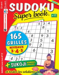 Sudoku Super book  n°17 - 165 grilles - niveau 3-4-5 - magazine de jeux en vente sur Divertistore
