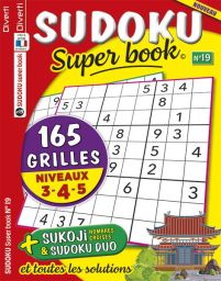 Retrouvez vos 165 grilles de SUDOKU Super book 18 - Niveaux 3-4-5 - Achat magazine sur Divertistore