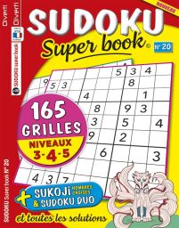 Retrouvez vos 165 grilles de SUDOKU Super book 18 - Niveaux 3-4-5 - Achat magazine sur Divertistore