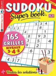 livre SUDOKU Super book n°4 - Niveaux 3-4-5 Diverti Editions