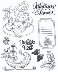 Tampons de Noël 2026 - complément de Passion Cartes créatives 84