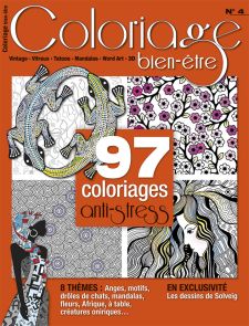 Coloriage bien-être n°4 - 97 coloriages anti-stress - Format voyage
