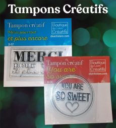 Collection de 2 tampons pour le scrapbooking et les cartes créatives