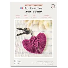 Kit Macramé Porte clés - Cœur - French Kits