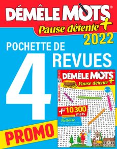 Le PACK DÉMÊLE MOTS Pause détente 2022 - 4 revues - Magazines de Diverti Editions