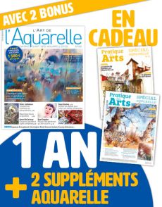 L'Art de l'Aquarelle pendant 1 AN + 2 suppléments OFFERTS AR4-3AS