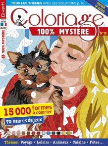 Ce magazine de coloriage 100 % mystère de Diverti Editions vous permettra de vous évader pendant 70 heures.
