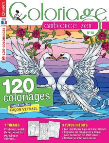 Coloriage Ambiance Zen n°10 - Boho, doodle, line art, minuit, zentangle Diverti editions