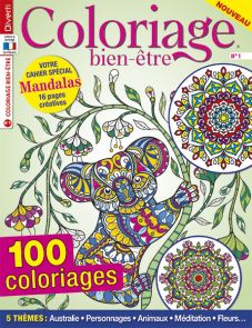 Coloriage Bien-Etre n°1 - Cahier spécial Mandalas - magazine de Diverti Editions - Achat sur Divertistore