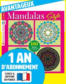 Abonnement 1 AN au magazine Coloriage Mandalas Style RJ4-2A1