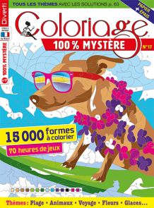Le coloriage au numéro mis à l'honneur dans ce nouveau magazine de Coloriage 100 % mystère de Diverti Editions