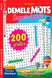 Démêle Mots Super Book n°20- 200 grilles de jeu ! Magazine de Diverti Editions