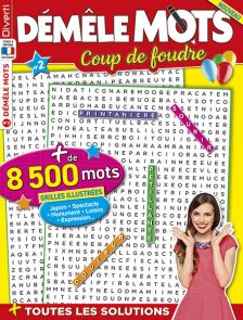 Démêle Mots Coup de Foudre n°2 avec 8500 mots et des grilles illustrées
