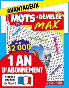 Abonnement 1 AN à Mots à Démêler MAX achat magazine Diverti store