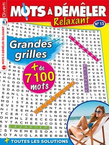 Mots à Démêler Relaxant 13 pour s'adonner au plaisir des mots mêlés en grandes grilles - Achat Magazine sur Divertistore 