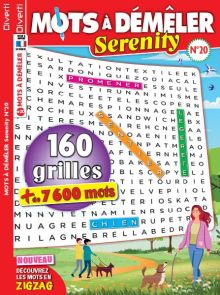 Mots à Démêler Serenity 20 - Plus de 7600 mots à découvrir - Magazine de Diverti Éditions