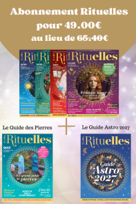 Abonnez-vous au magazine Rituelles et recevez les deux hors-séries de 2026 : Le Guide des pierres et Astro 2027 - Achat abonnement sur Divertistore